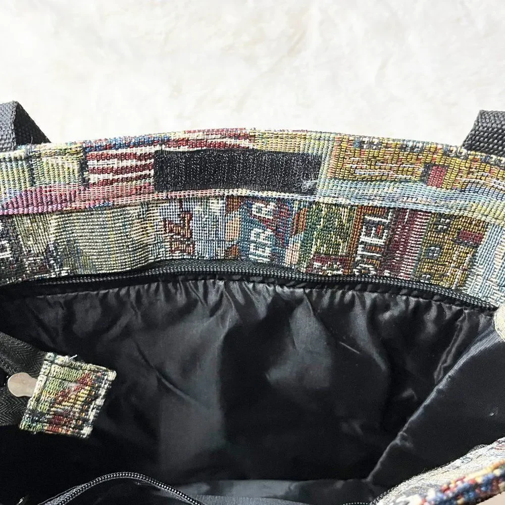 Vintage Pioneer Express Route‎ 66 Tapestry Canvas Tote NWOT
